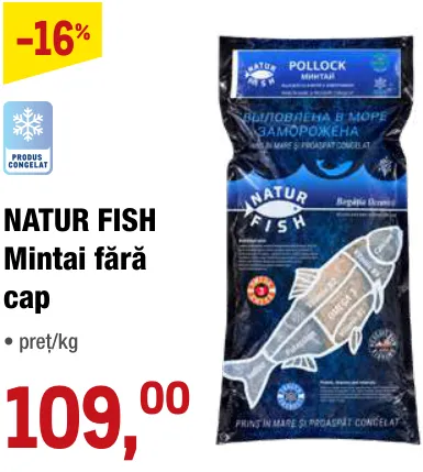 NATUR FISH Mintai fără cap