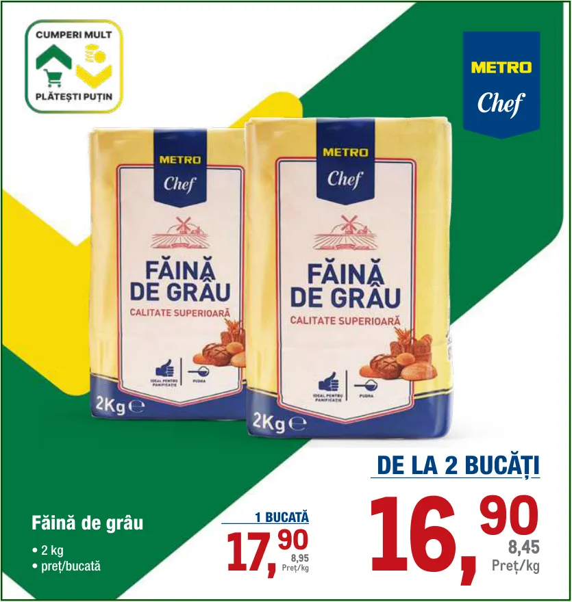 Făină de grâu METRO Chef, 2 kg