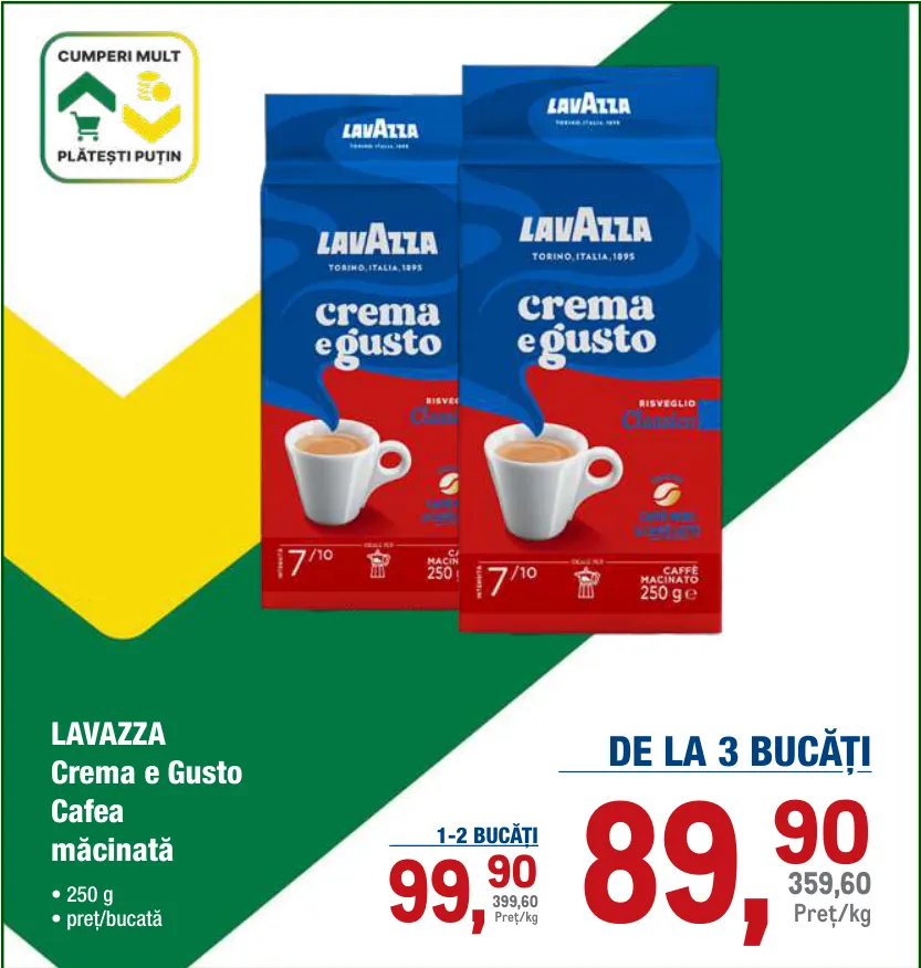 LAVAZZA Crema e Gusto Cafea măcinată, 250 g
