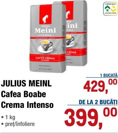 JULIUS MEINL Cafea Boabe Crema Intenso, 1 kg