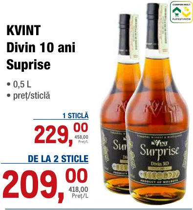 KVINT Divin 10 ani Suprise, 0,5 L