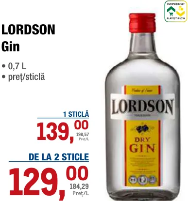 LORDSON Gin, 0,7 L