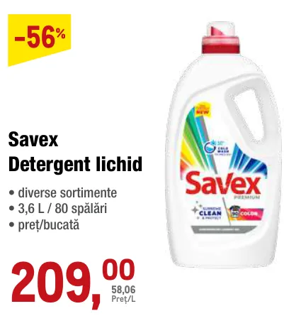 Savex Detergent lichid 3,6 L
