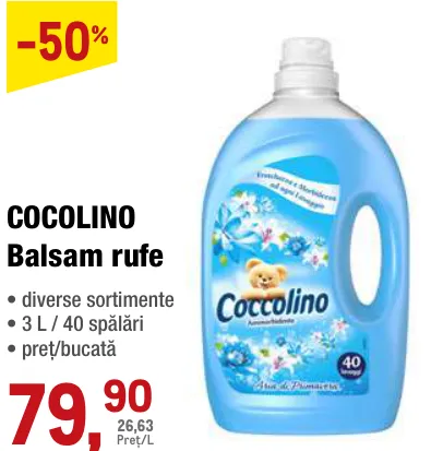COCCOLINO Balsam de rufe 3 L