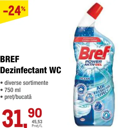 BREF dezinfectant pentru WC, 750 ml