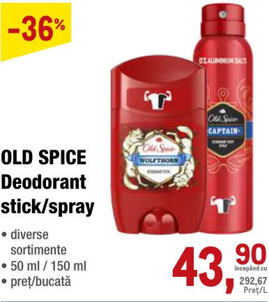 OLD SPICE Deodorant stick/spray 50 ml / 150 ml