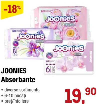 JOONIES Гігієнічні прокладки, 6–10 шт.