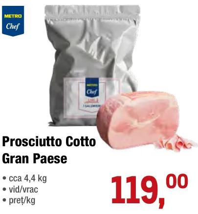 METRO Chef Варена шинка прошуто-кото Gran Paese, близько 4,4 кг