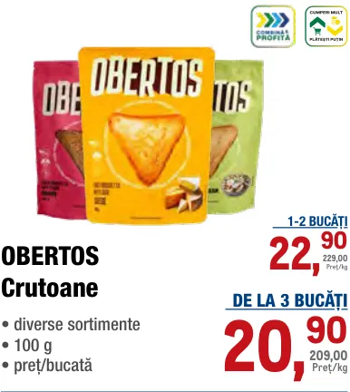 Crutoane OBERTOS, 100 g