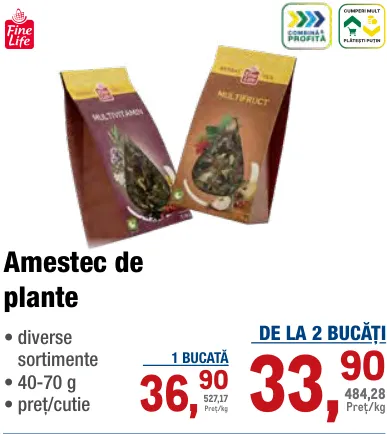Amestec de plante Fine Life, 40–70 g