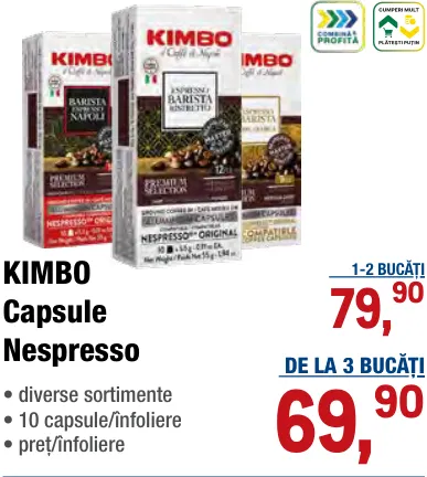 Capsule Nespresso KIMBO, 10 capsule