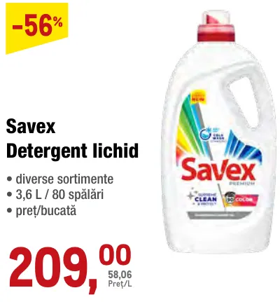 Savex Жидкое средство для стирки, 3,6 л
