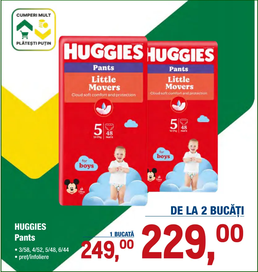 HUGGIES Scutece-chiloțel Pants, 58/52/48/44 bucăți