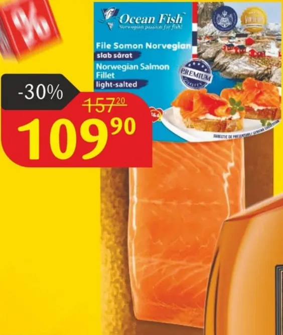 Ocean Fish File de somon norvegian slab sărat