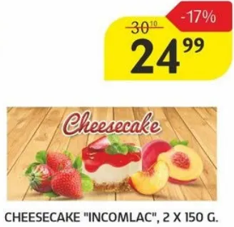 Cheesecake Incomlac, 2 × 150 g