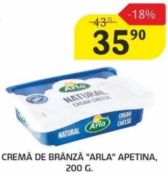 Cremă de brânză Arla Apetina, 200 g