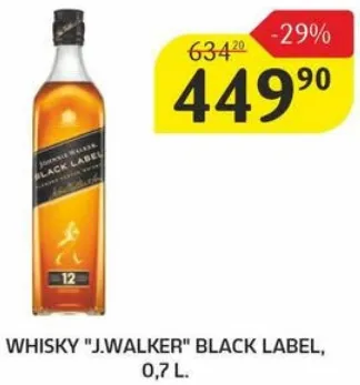 Whisky „J. Walker” Black Label, 0,7 L