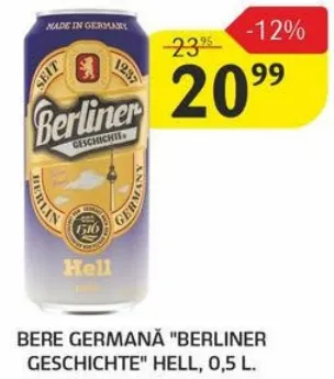Bere germană „Berliner Geschichte” Hell, 0,5 L