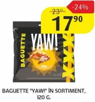 Сухарики-багет «YAW!» в асортименті, 120 g