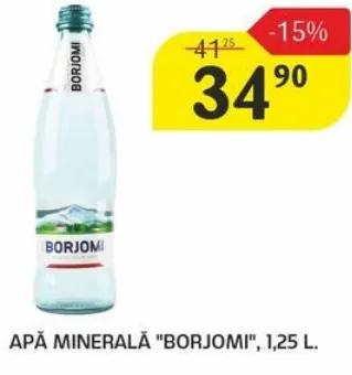 Apă minerală „Borjomi”, 1,25 L