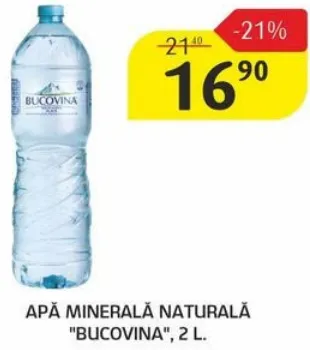 Apă minerală naturală „Bucovina”, 2 L