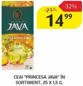Ceai „Princesa Java” în sortiment, 25 × 1,5 g