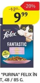 Hrană pentru pisici „Purina” Felix în sortiment, 85 g