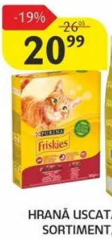 Hrană uscată „Friskies” în sortiment, 0,3 kg