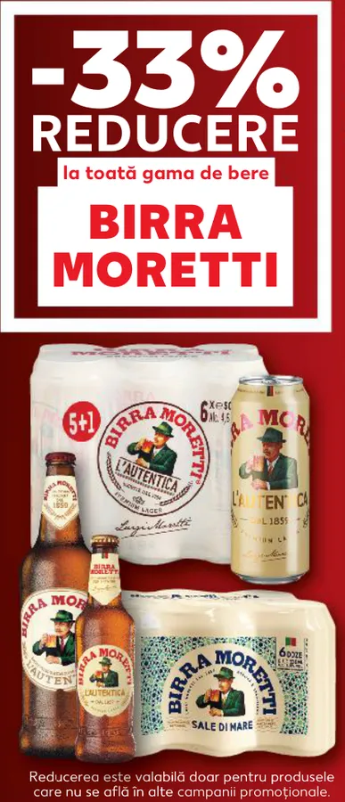 Bere Birra Moretti — toată gama