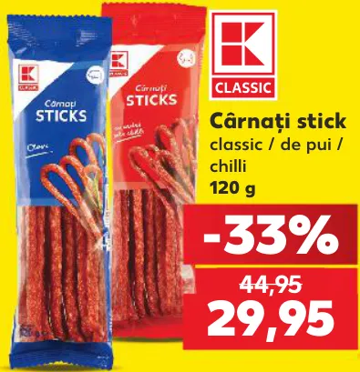 K-Classic Cârnați stick, 120 g