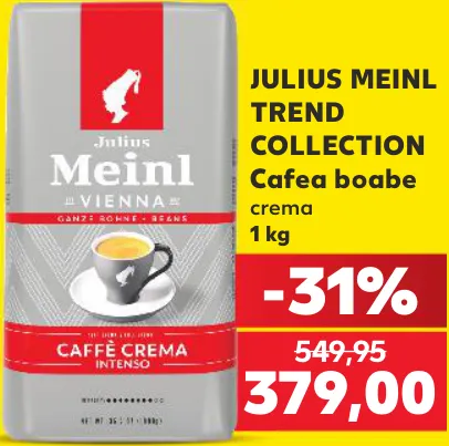 JULIUS MEINL TREND COLLECTION Cafea boabe crema, 1 kg