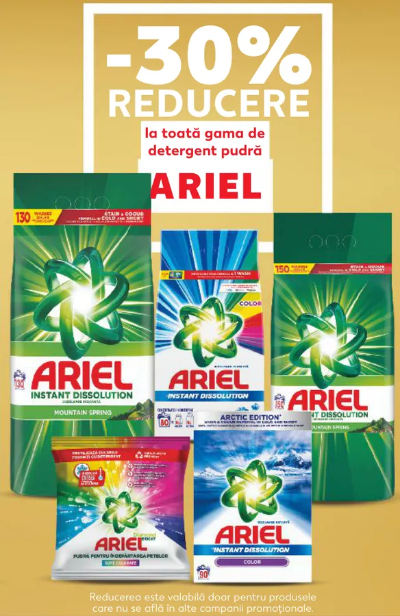 Detergent pudră ARIEL — toată gama