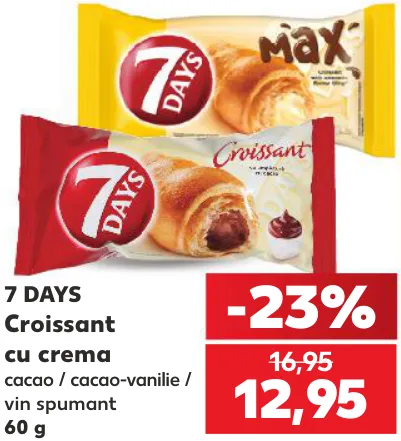 7 DAYS Круассан с кремом, 60 г