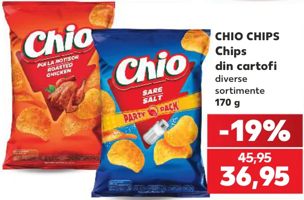 CHIO CHIPS Chips din cartofi, 170 g