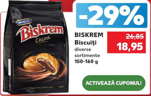 BISKREM Biscuiți, 150–160 g