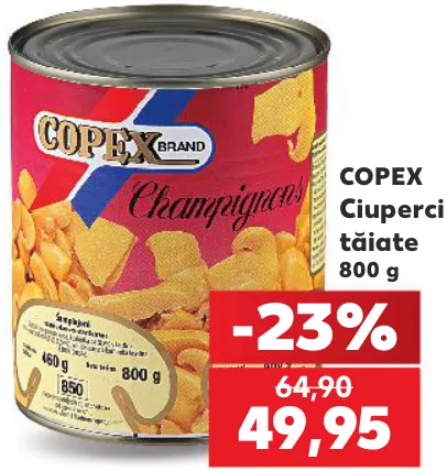 COPEX Резаные грибы, 800 г
