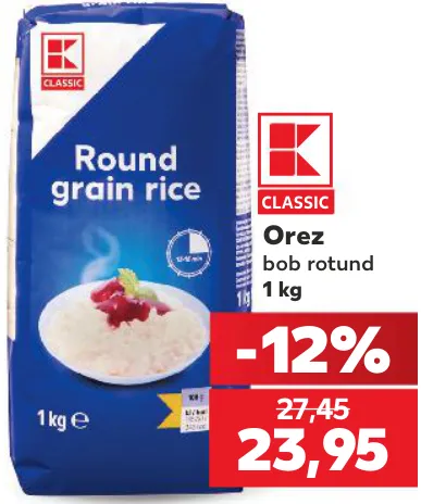 K-Classic Orez cu bob rotund, 1 kg