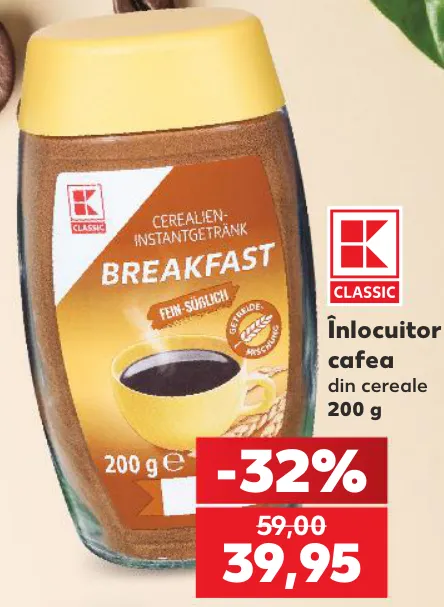 K-Classic Înlocuitor de cafea din cereale, 200 g