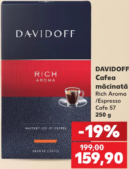 DAVIDOFF Кофе молотый Rich Aroma / Espresso Cafe 57, 250 г