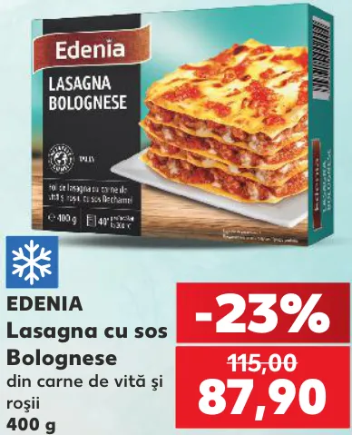 Edenia Лазанья с соусом Болоньезе из говядины и томатов, 400 г