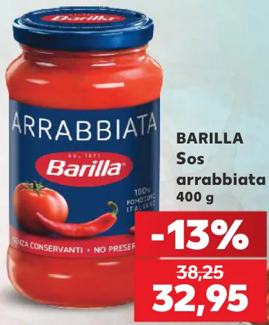 Barilla Sos arrabbiata, 400 g