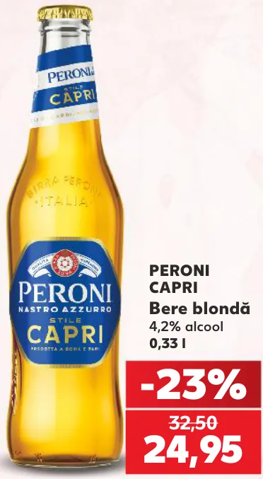 Bere blondă Peroni Capri, 0,33 l