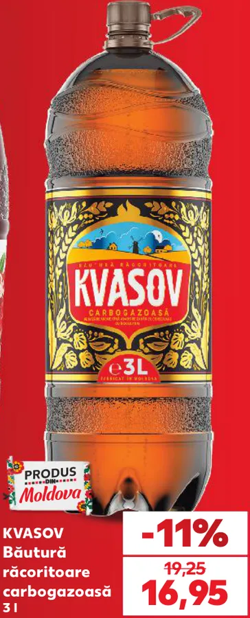 KVASOV Băutură răcoritoare carbogazoasă, 3 l