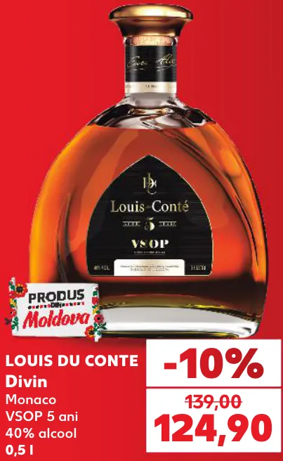 LOUIS DU CONTE Divin Monaco VSOP 5 ani, 0,5 l