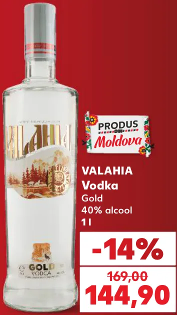 VALAHIA Vodka Gold, 1 l