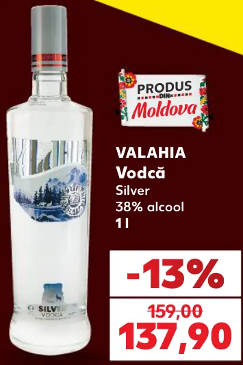 VALAHIA Vodcă Silver, 1 l