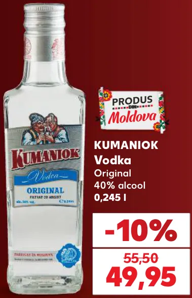 KUMANIOK Vodka Original, 0,245 l