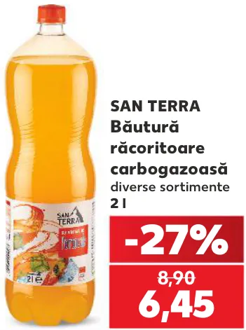 San Terra Băutură răcoritoare carbogazoasă diverse sortimente 2 l