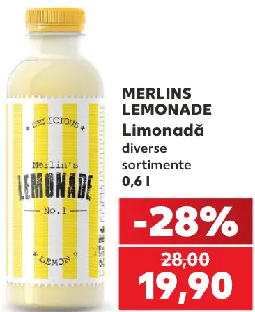 Merlins Lemonade Limonadă diverse sortimente 0,6 l