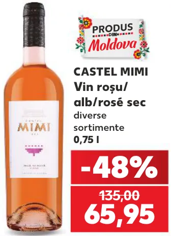 Castel Mimi Vin roșu/alb/rosé sec 0,75 l